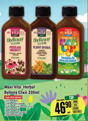 Tamda Foods Maxi Vita. Herbal Bylinný Elixír 200ml nabídka