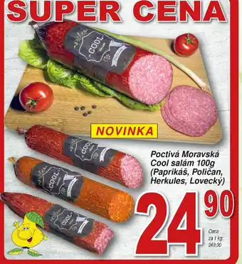 Hruška Poctivá Moravská Cool salám 100g (Paprikáš, Poličan, Herkules, Lovecký) nabídka