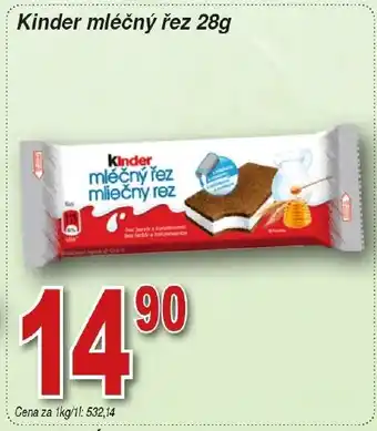 Hruška Kinder mléčný řez 28g nabídka