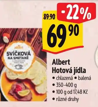 Albert Albert Hotová jídla nabídka