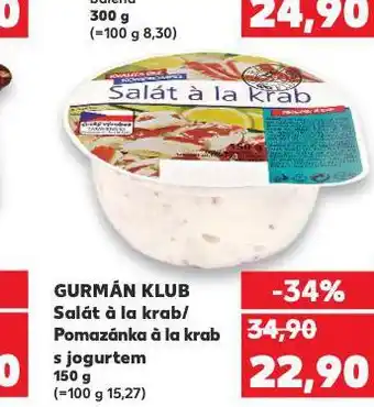 Kaufland Gurmán klub pomazánka á la krab s jogurtem nabídka
