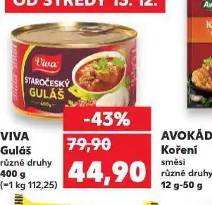 Kaufland Viva guláš nabídka