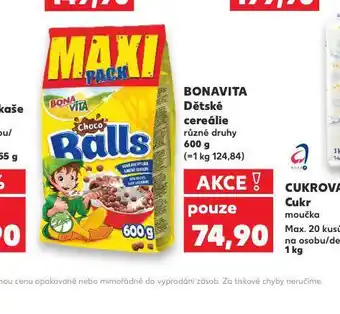 Kaufland Bonavita dětské cereálie nabídka