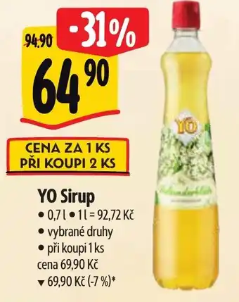 Albert YO Sirup nabídka