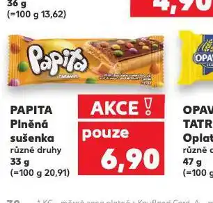 Kaufland Papita plněná sušenka nabídka