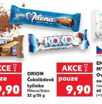 Kaufland Orion čokoládová tyčinka nabídka