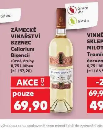 Kaufland Zámecké vinařství bzenec cellarium bisencii nabídka