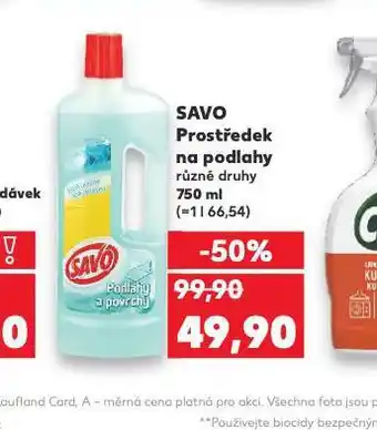 Kaufland Savo prostředek na podlahy nabídka