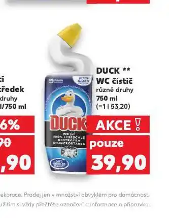 Kaufland Duck wc čistič nabídka