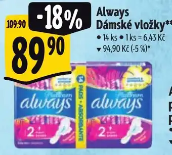 Albert Always Dámské vložky nabídka