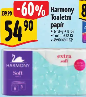 Albert Harmony Toaletní papír nabídka