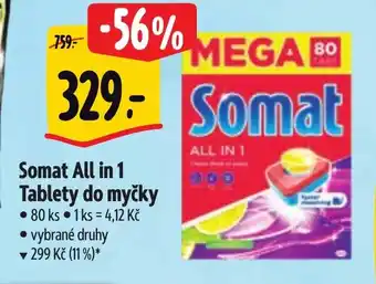 Albert Somat All in 1 Tablety do myčky nabídka