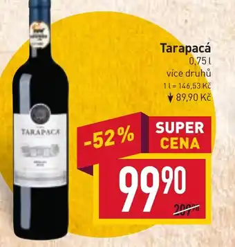 Billa Tarapacá 0,75L nabídka
