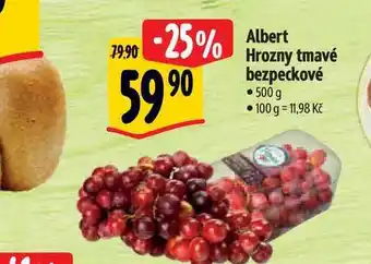 Albert Albert hrozny tmavé bezpeckové 500 g nabídka