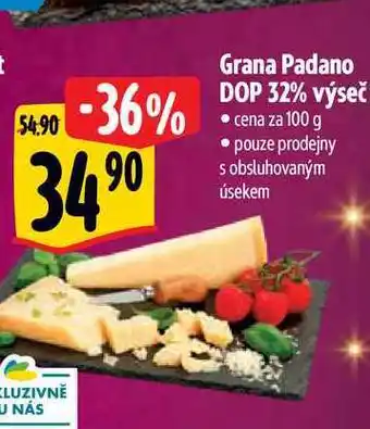 Albert Grana padano dop 32% výseč 100 g nabídka