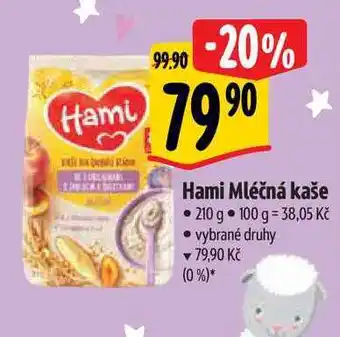 Albert Hami mléčná kaše 210 g nabídka