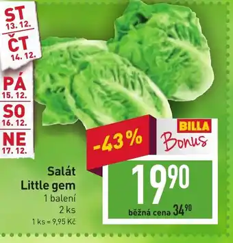 Billa Salát Little gem nabídka