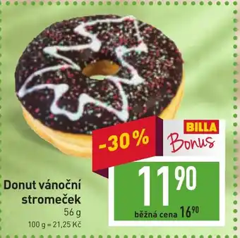 Billa Donut vánoční stromeček nabídka