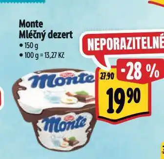 Albert Monte mléčný dezert nabídka