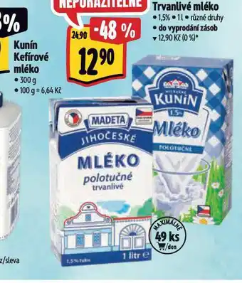 Albert Trvanlivé mléko 1,5% nabídka