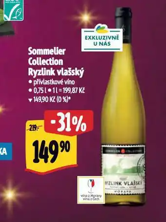 Albert Sommelier collection ryzlink vlašský nabídka