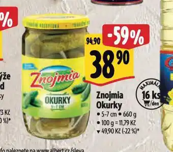 Albert Znojmia okurky nabídka
