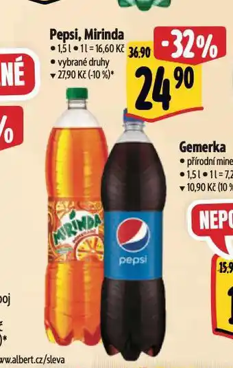 Albert Pepsi, mirinda nabídka
