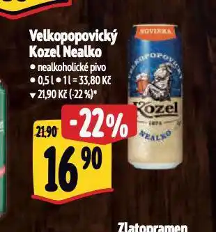 Albert Velkopopovický kozel nealko nabídka