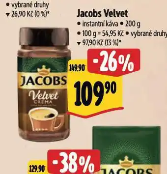 Albert Jacobs velvet instantní káva nabídka