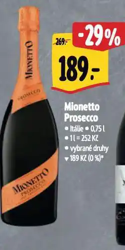 Albert Mionetto prosecco nabídka