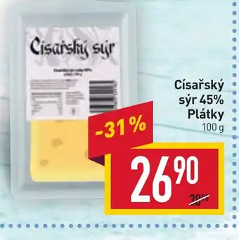 Billa Císařský sýr 45% Plátky nabídka