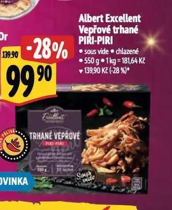 Albert Albert excellent vepřové trhané piri-piri nabídka