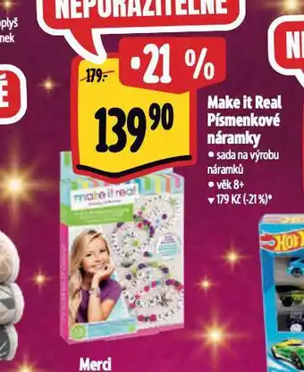 Make it real písmenkové náramky