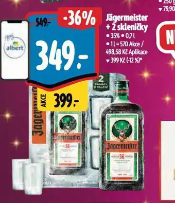 Albert Jägermeister + 2 skleničky nabídka