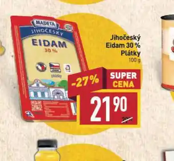 Billa Jihočeský eidam 30% plátky nabídka