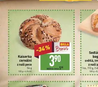 Billa Kaiserka cereální nabídka
