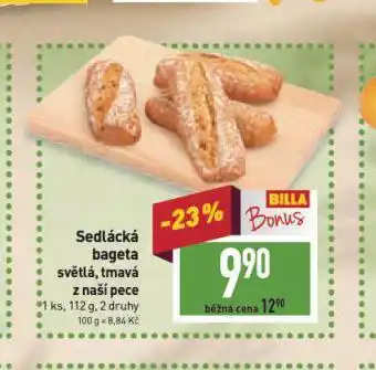 Billa Sedlácká bageta nabídka