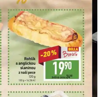 Billa Rohlík s anglickou slaninou nabídka