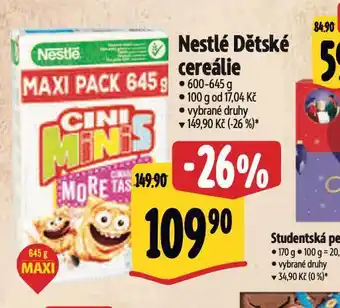 Albert Dětské cereálie nabídka