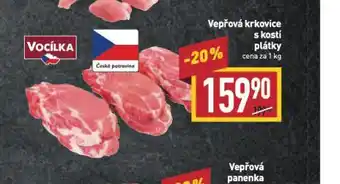 Billa Vepřová krkovice s kostí plátky nabídka
