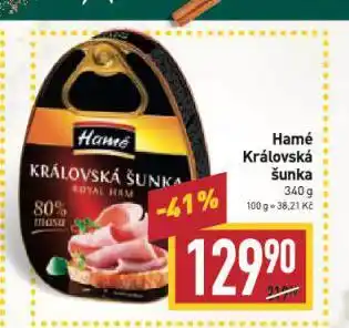 Billa Hamé královská šunka nabídka