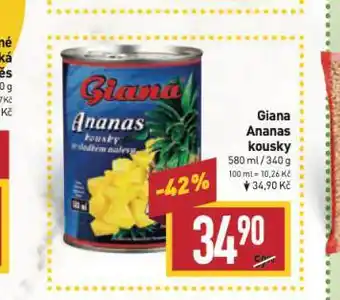 Billa Giana ananas kousky nabídka