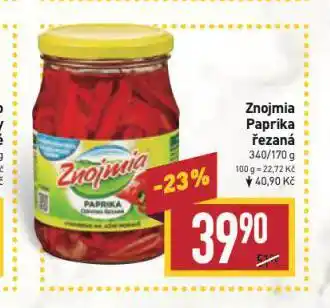 Billa Znojmia paprika řezaná nabídka