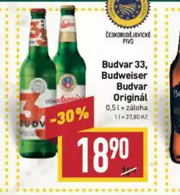 Billa Pivo budweiser budvar original nabídka