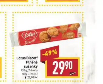 Billa Lotus biscoff plněné sušenky nabídka