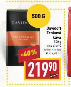 Billa Davidoff zrnková káva nabídka