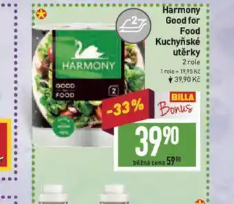Billa Harmony kuchyňské utěrky nabídka