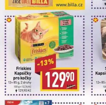 Billa Friskies kapsičky pro kočky nabídka