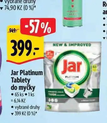 Albert Jar platinum tablety do myčky • 65 ks nabídka