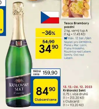 Tesco Královský sekt 0,75 l nabídka